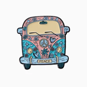 Peaceful VW Bus Enamel Pin