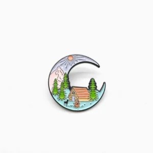 Moonlit Cabin Pin