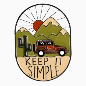 Keep It Simple Adventure Enamel Pin