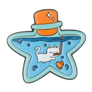Starry Cat In A Fishbowl Enamel Pin