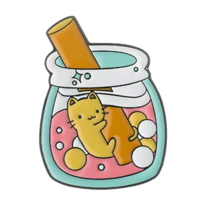 Adorable Cat in a Jar Enamel Pin