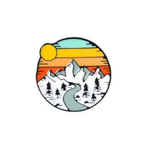 Mountain Scene Enamel Pin